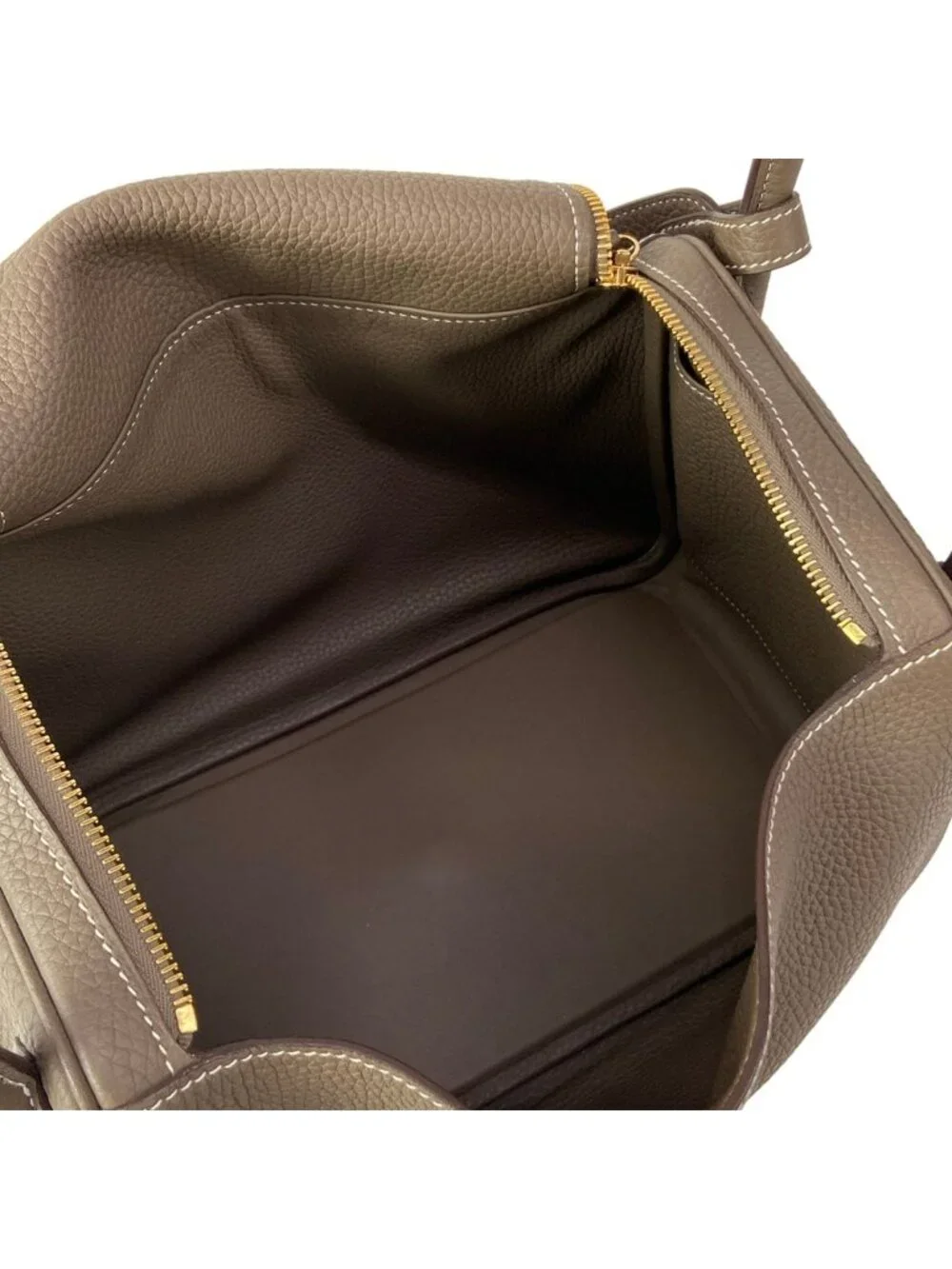 Hermes Shoulder Bag Lindy 30 Etoupe Gold